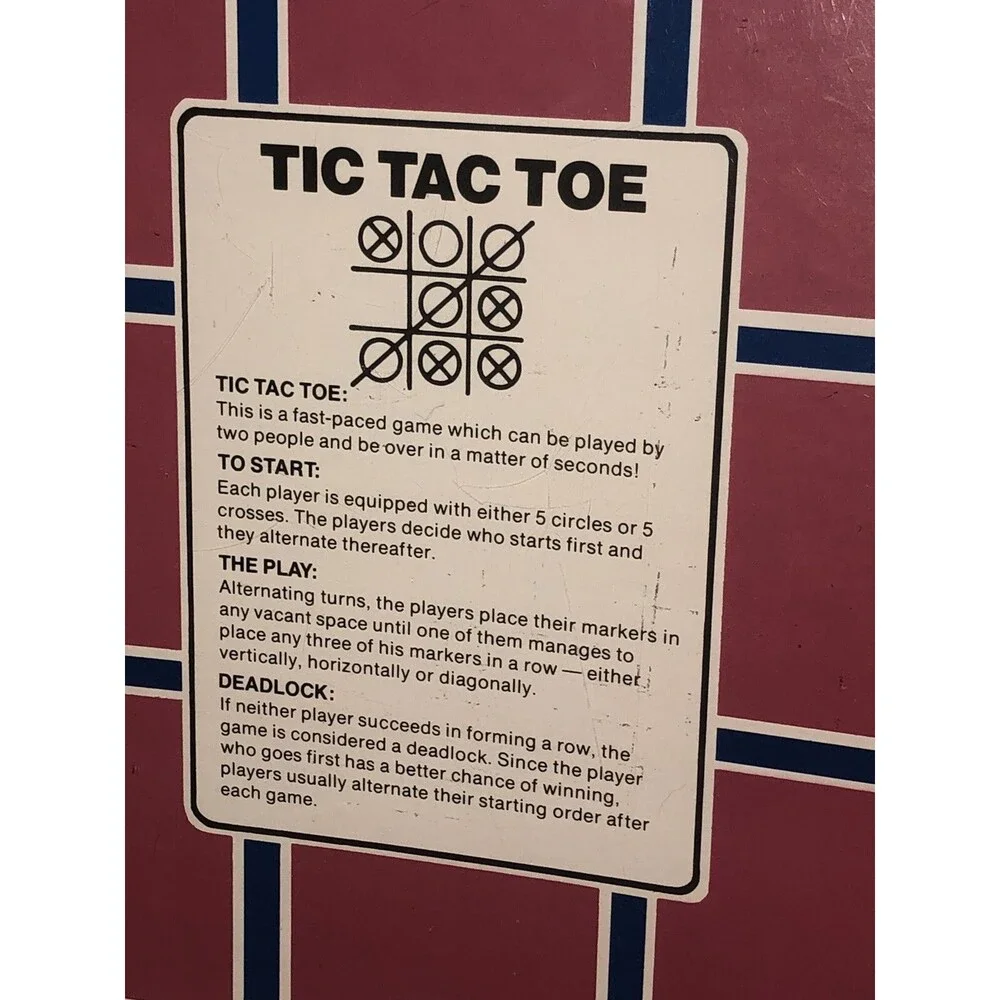 Vintage 70s Mead TIC TAC TOE Game 3-Ring Binder 1978 Metal Hinges 29450